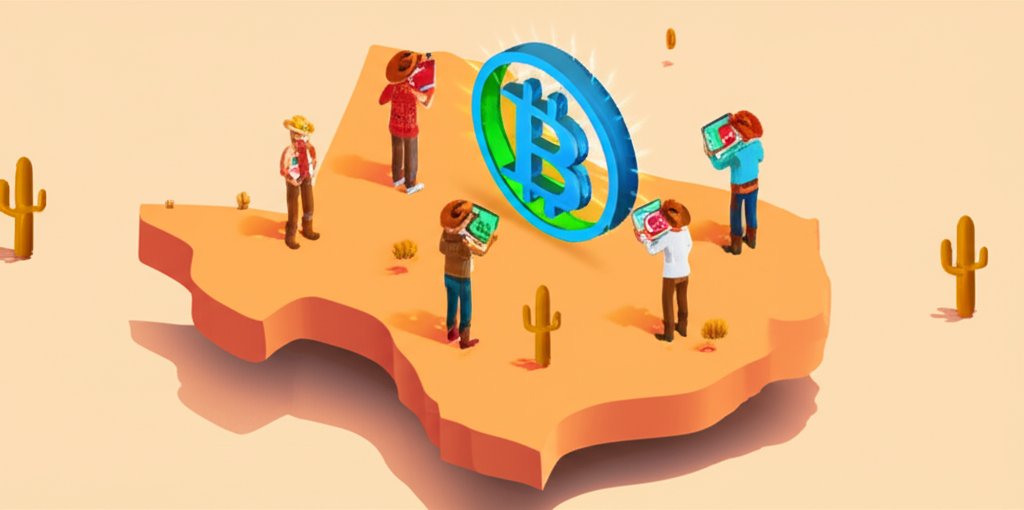 Binance.US logo and Texas map, representing residents awaiting platform access.